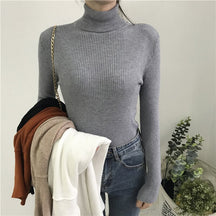 Blusa Canelada Gola Alta Geneve